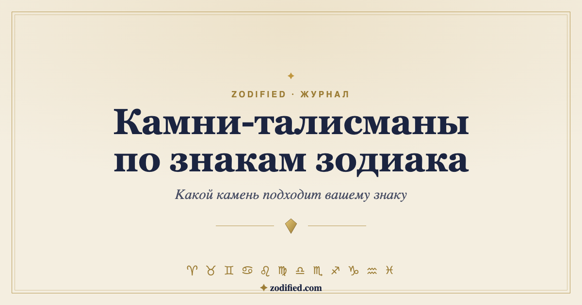Камни-талисманы по знакам зодиака